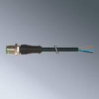 M12 male straight / MSUD valve form A 18mm PUR/PVC-m